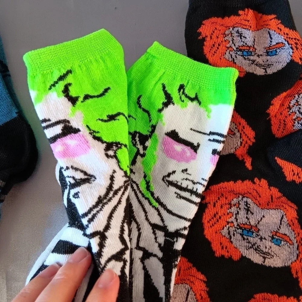 NWT Halloween Horror Movie Character Socks 5 Pairs Iconic Antagonistic Stars 5-9